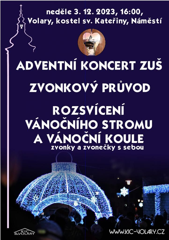 Adventní koncert ZUŠ, Zvonkový průvod, Rozsvícení vánočního stromu a koule 3